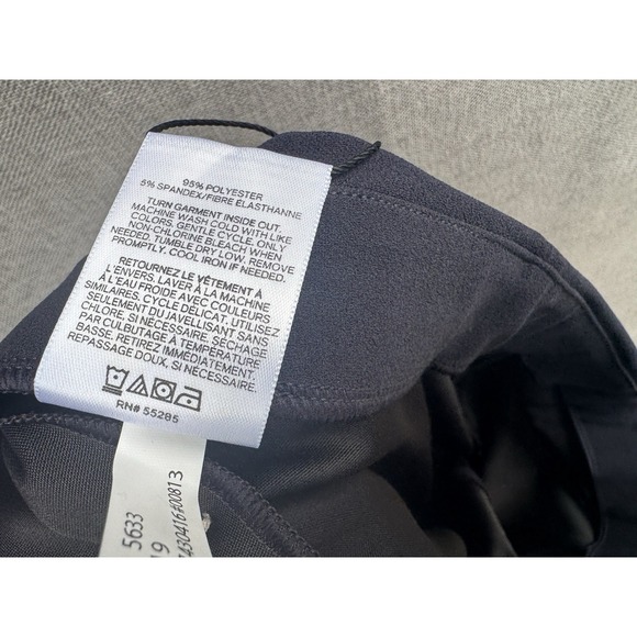 NWT Express High Rise Wide Leg Trouser Stretch Pants Large Navy Blue Nautical - Picture 7 of 7